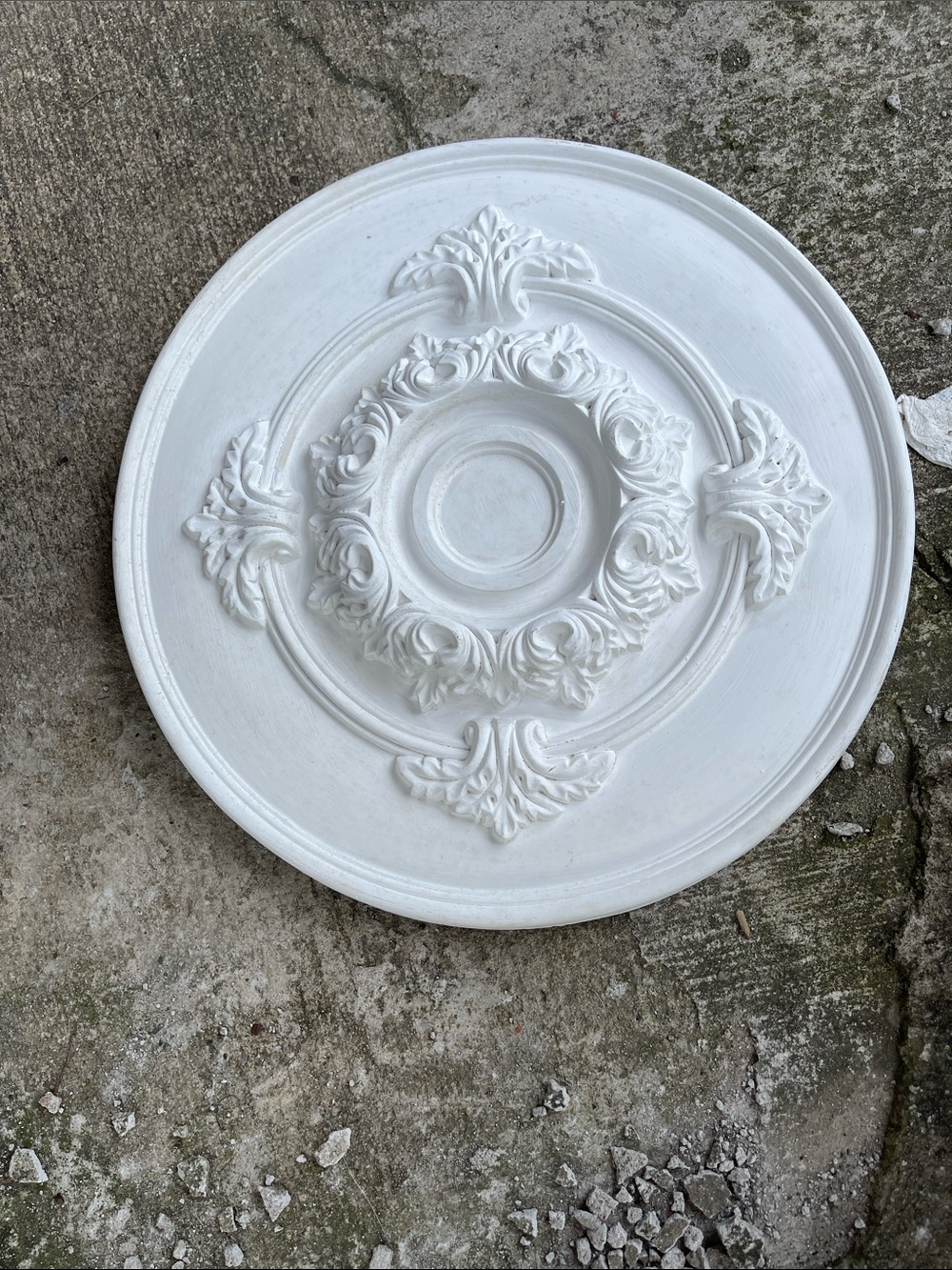 New Decorative Ceiling Medallion - White Ornate Design